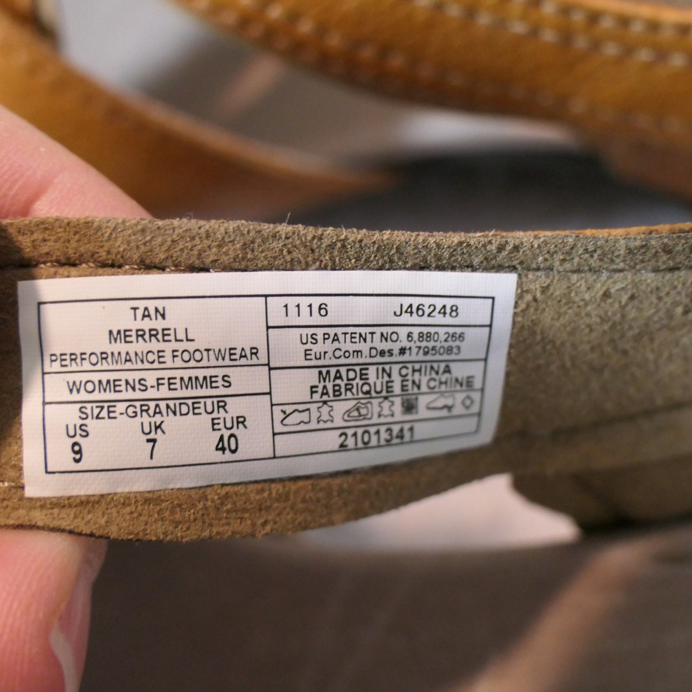 NIB Merrell Womens Bassoon Sandals 9 Tan Leather Strappy Gorpcore Granola J46248 - Picture 7 of 9